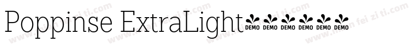 Poppinse ExtraLight字体转换